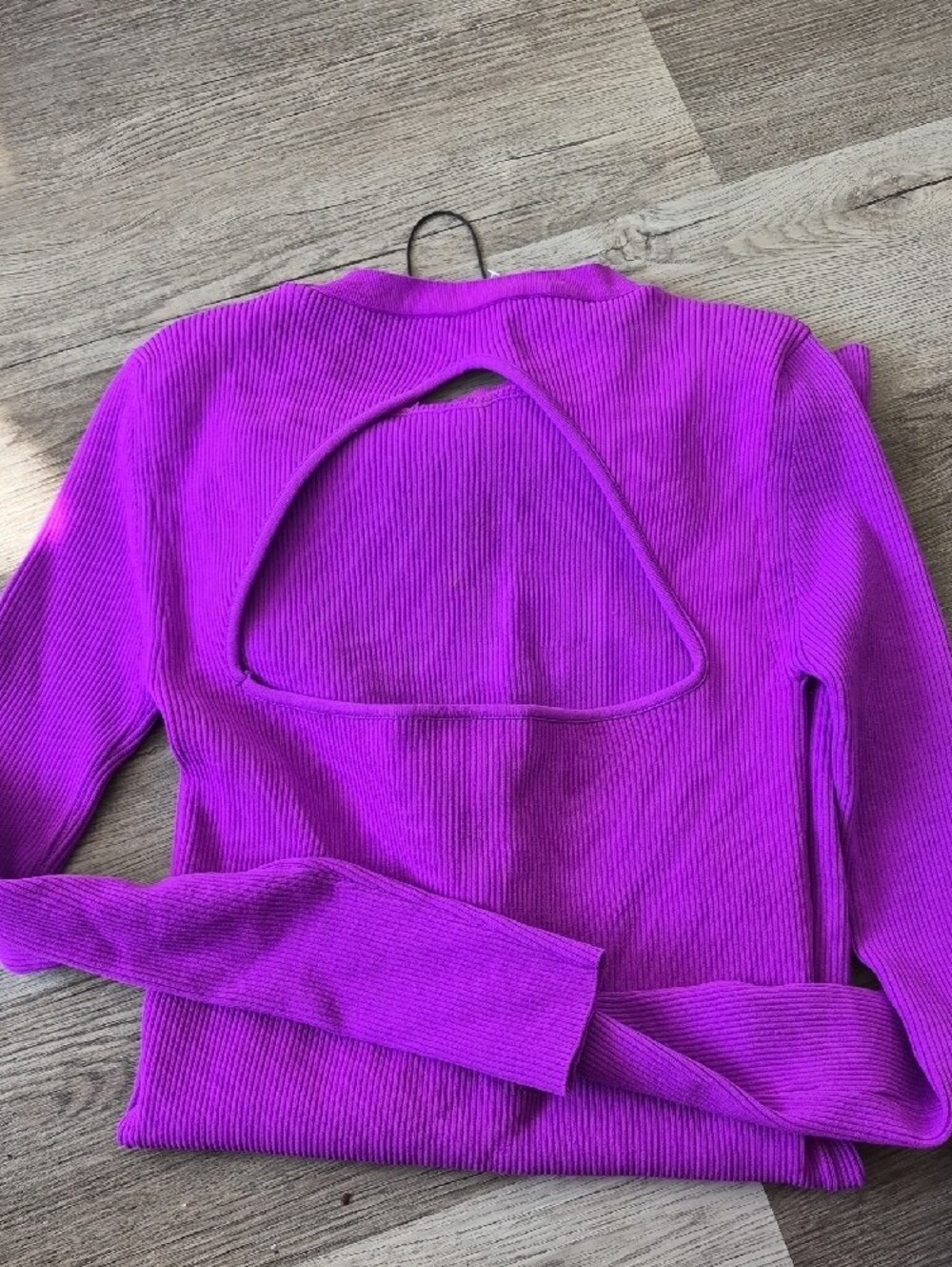 Zara Purple Long-Sleeve Mini Dress - Picture 4 of 4